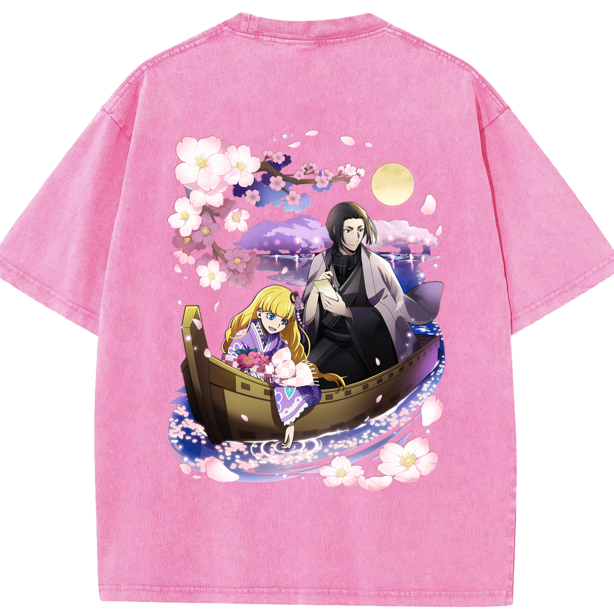 （画像用） 文豪ストレイドッグス Bungo Stray Dogs 綿100% ヴィンテージ風 半袖Tシャツ（背面プリント）